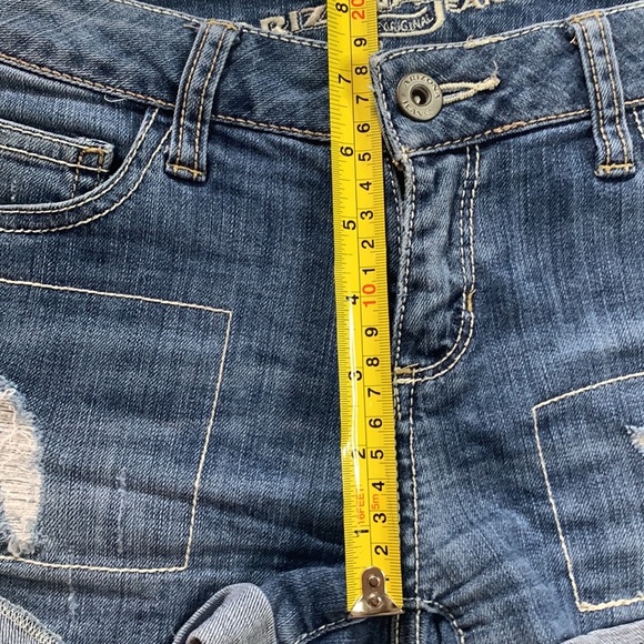 Arizona Low Rise Distressed Denim Shorts - Picture 6 of 7